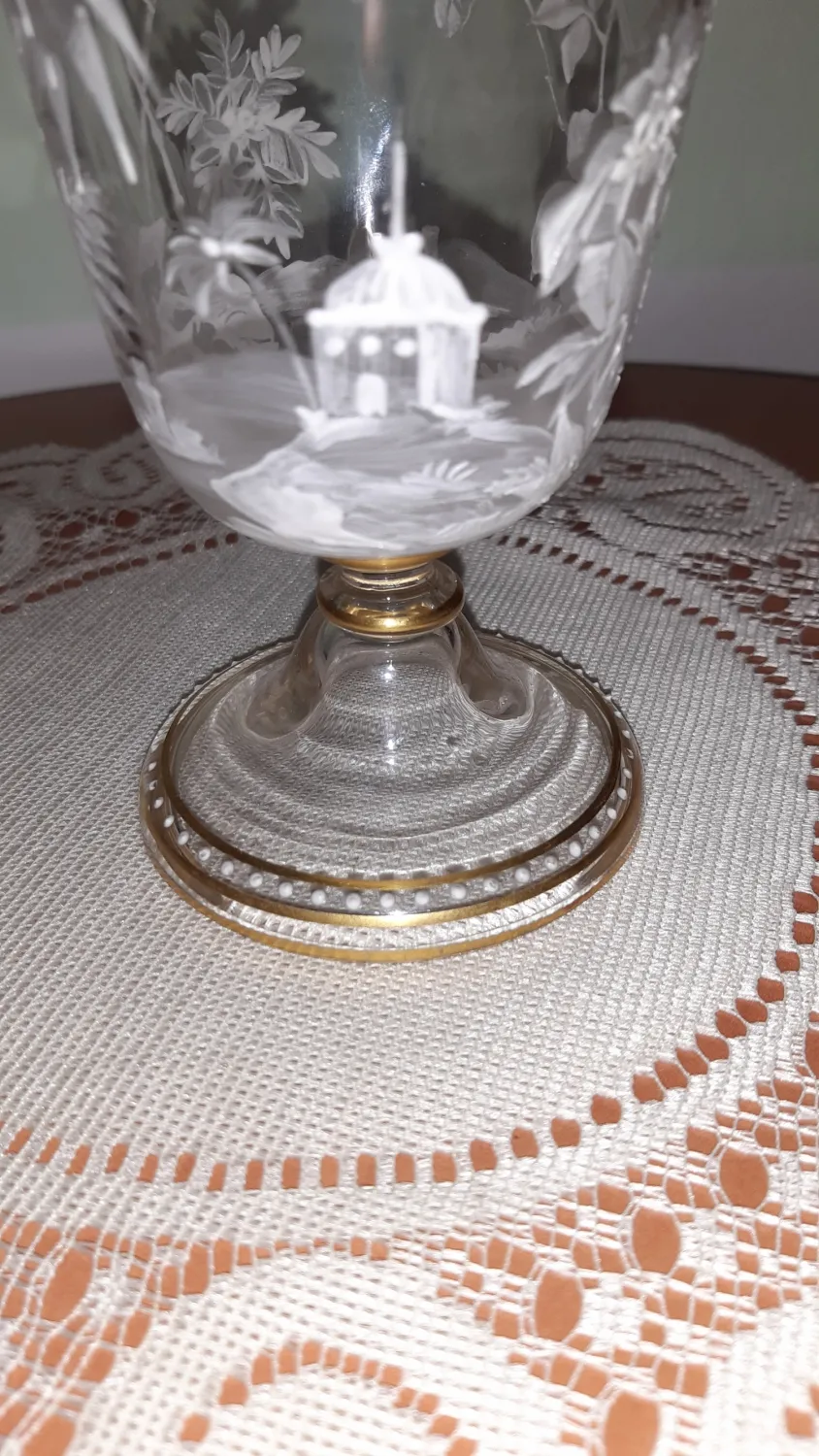 Zlacená Malovaná Sklenice - 5