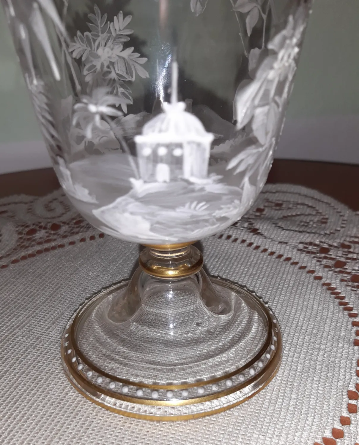 Zlacená Malovaná Sklenice - 6