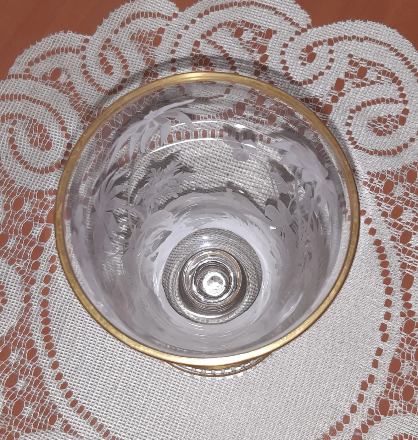 Zlacená Malovaná Sklenice - 8