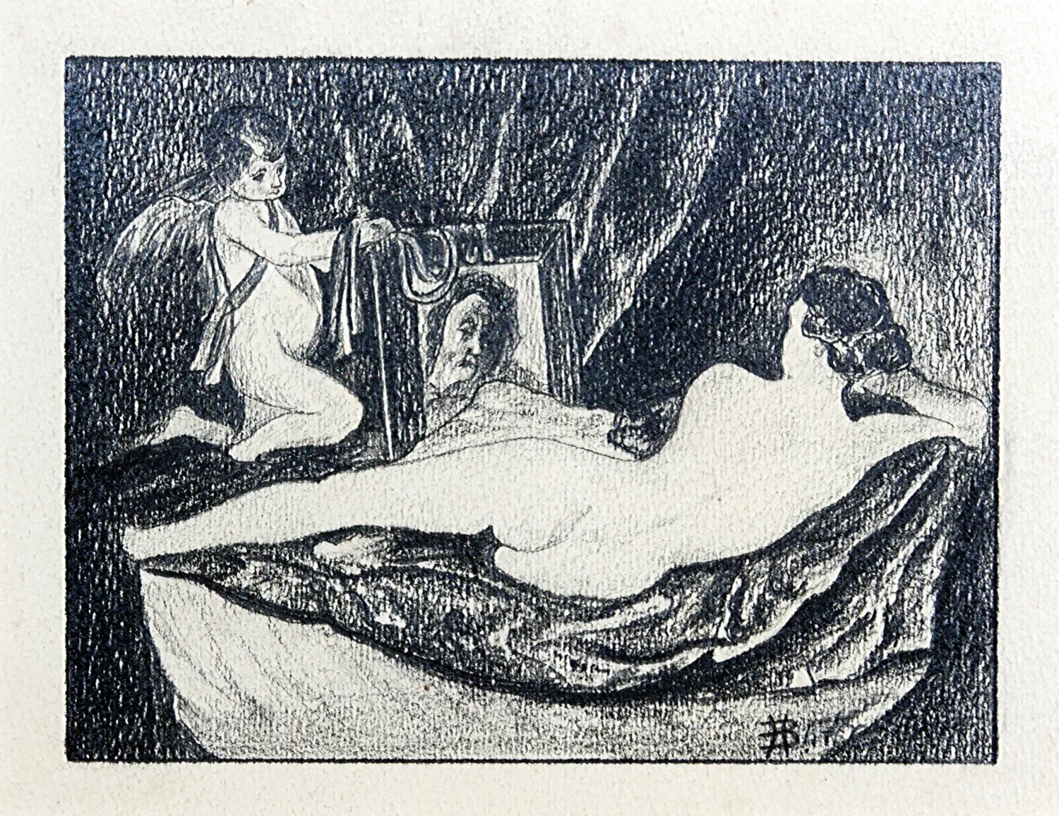 H. Batěk – Ležící akt - 2