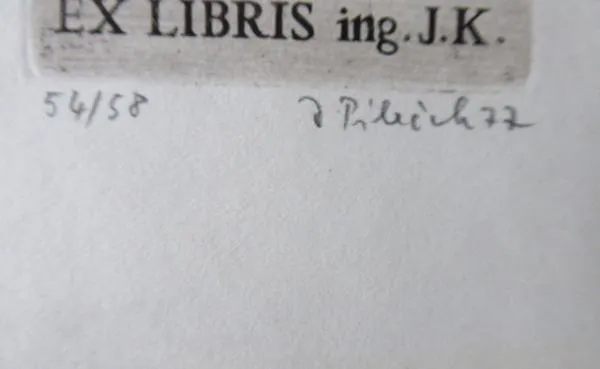 Jindřich Pileček – Ex libris ing. J. K. - 3