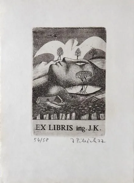 Jindřich Pileček – Ex libris ing. J. K. - 4