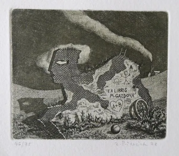 Jindřich Pileček – Ex libris M. Gazdová - 4