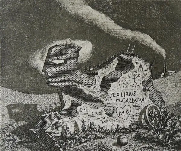 Jindřich Pileček – Ex libris M. Gazdová - 5