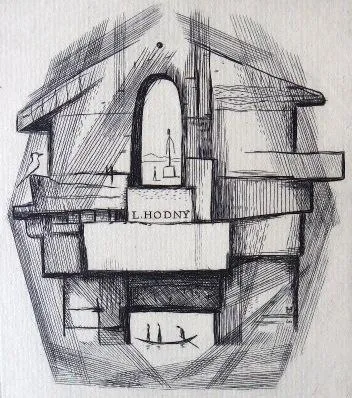 Jan Halla – Ex libris L. Hodný - 2
