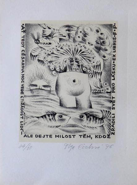 Olga Čechová – Ex libris F. P.