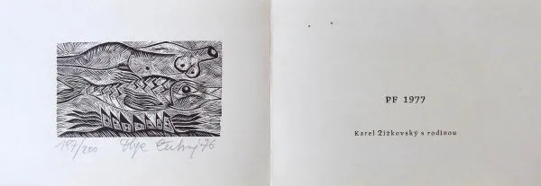 Olga Čechová – PF 1977 Karel Žižkovský s rodinou - 3