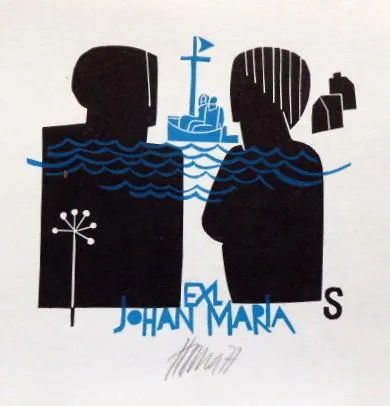 Miroslav Houra – 3x Ex libris, PF 1978, PF 1979 - 3