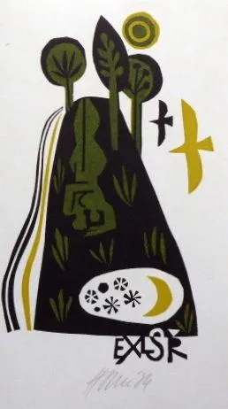 Miroslav Houra – 4x Ex libris, 1x PF 1978 - 4