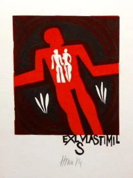Miroslav Houra – 3x Ex libris Vlastimil, PF 1974, - 2