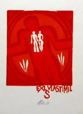 Miroslav Houra – 3x Ex libris Vlastimil, PF 1974, - 3