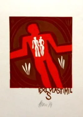 Miroslav Houra – 3x Ex libris Vlastimil, PF 1974, - 4