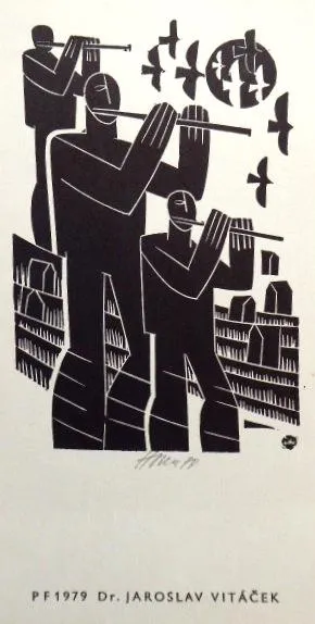 Miroslav Houra – PF 1976, 2 x PF 1979, Ex libris, - 2