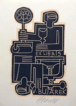 Miroslav Houra – 3 x Exlibris, Pozvánka, PF 1979, - 2