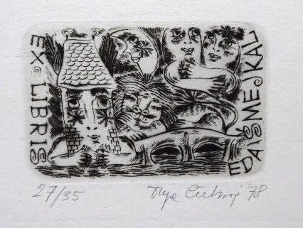 Olga Čechová – PF 1976, Ex libris, Pozvánka, bez n - 3
