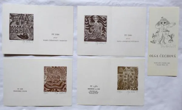 Olga Čechová - 4 x PF 1980, Kroužek přátel výtvarn