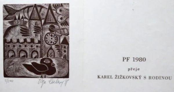 Olga Čechová – 4 x PF 1980, Kroužek přátel výtvarn - 6