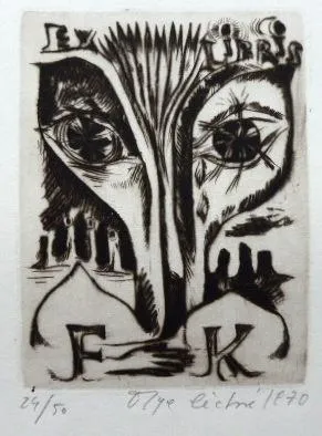 Olga Čechová – 3 x Ex libris, Kapka, Srdci na dlan - 4