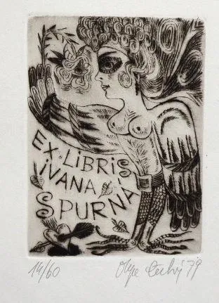 Olga Čechová – Čtyři ex libris, Rybář - 6