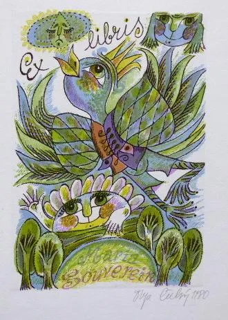 Olga Čechová – Ex libris Johan Souverein a Maria S - 4