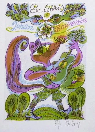 Olga Čechová – Ex libris Johan Souverein a Maria S - 5