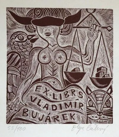 Olga Čechová – Tři ex libris, PF 1976, PF 1979 - 5