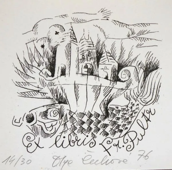Olga Čechová – Pět ex libris ( 3 x 1976, 1 x 1973 - 5