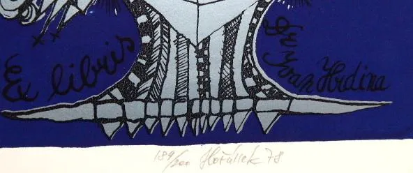 Jaroslav Hořánek – Dvě ex libris, Hlava - 2