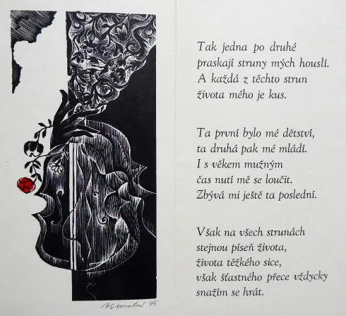 Anna Grmelová, Václav Křupka – Dva dřevoryty, Básn - 3
