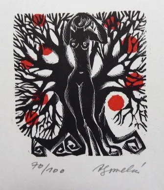 Anna Grmelová – Akt u stromu, Dívčí hlava - 4