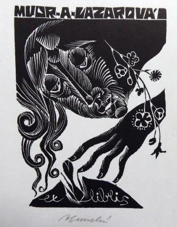 Anna Grmelová – Pět ex libris ( 2x J. Bílka, 2x F. - 3