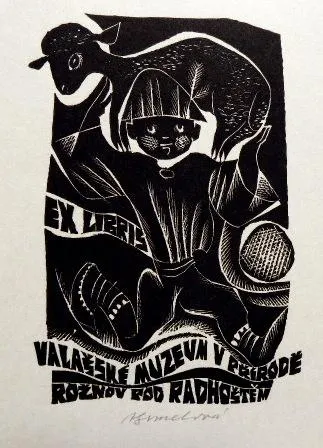 Anna Grmelová – 2x ex libris Valašské muzeum, 2x K - 2
