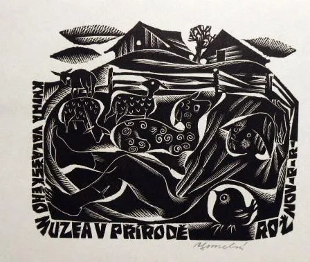 Anna Grmelová – 2x ex libris Valašské muzeum, 2x K - 5