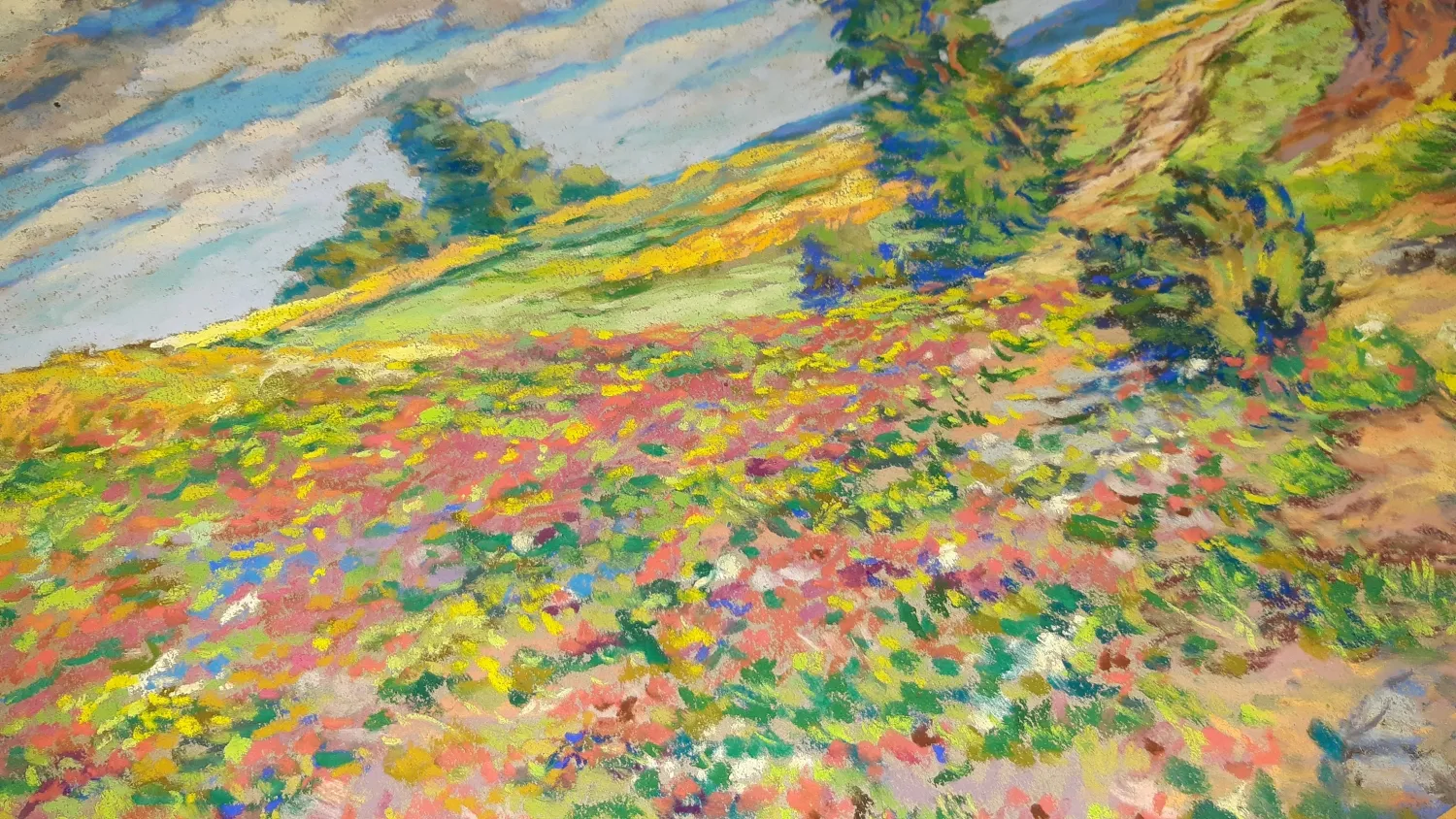 Josef J. H. Lengner Březina, Pastel, Jarní Krajina - 5
