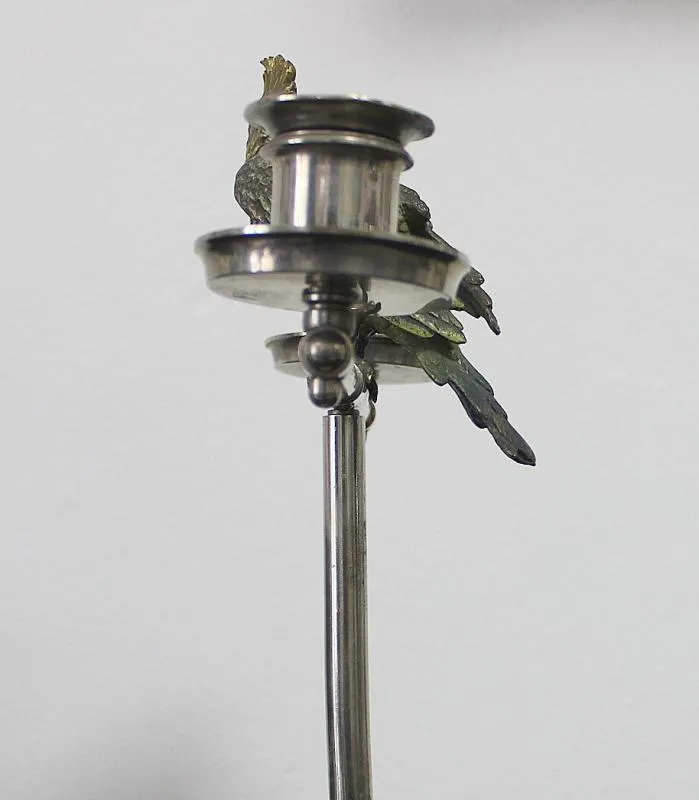 Svícen s Papouškem, Vídeňský Bronz - 4