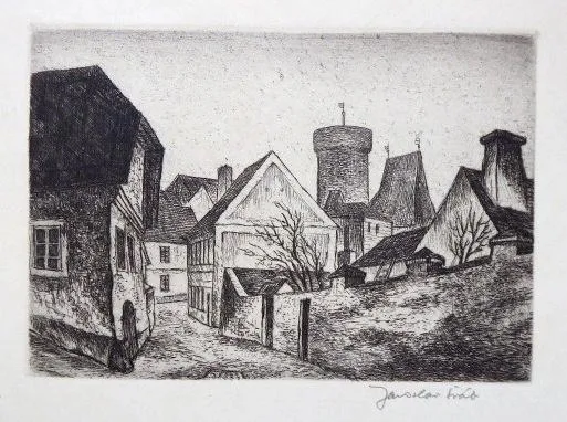 Jaroslav Šváb – Drážďany, Ulička s věží - 5