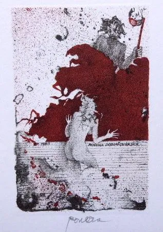 Pavel Roučka – 3 x PF 1980, 1 x ex libris - 3