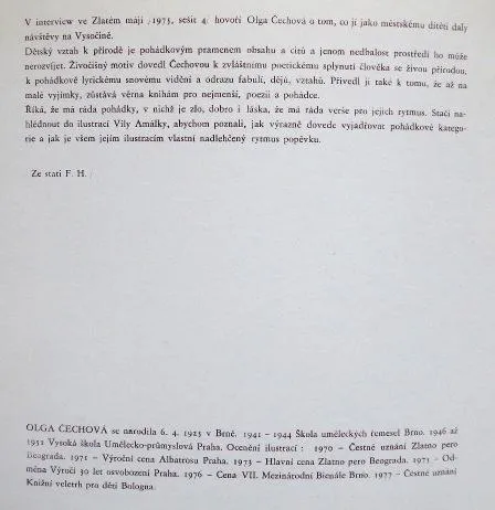 Olga Čechová – Slunovrat, PF 1982, Pozvánka, Satyr - 4