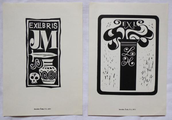 Jaroslav Šváb - Exlibris JM, Exlibris LH