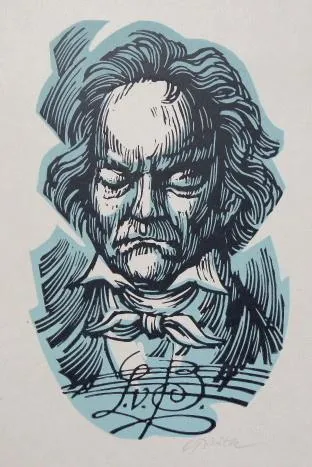 Ladislav Rusek – PF 1977 Beethoven, Exlibris - 4