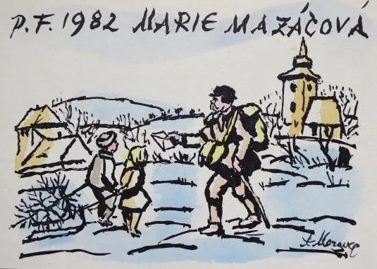 Alois Moravec – Exlibris, PF 1982, Pozvánka - 6