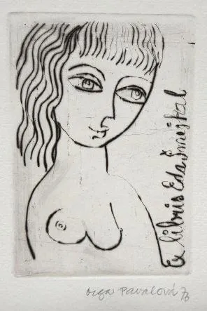 Olga Pavalová – Dívky, 4x Ex libris - 5