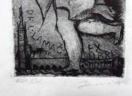 Jana Jemelková – Ex libris JRB, Dr. L. Lamač - 4