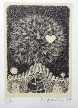 Rudolf Broulím – Dvě exlibris, Oznámení, Hermi van - 3
