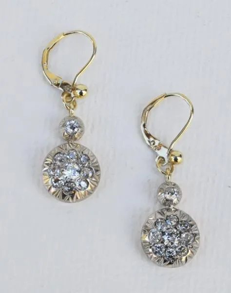 Zlaté náušnice s diamanty - 3