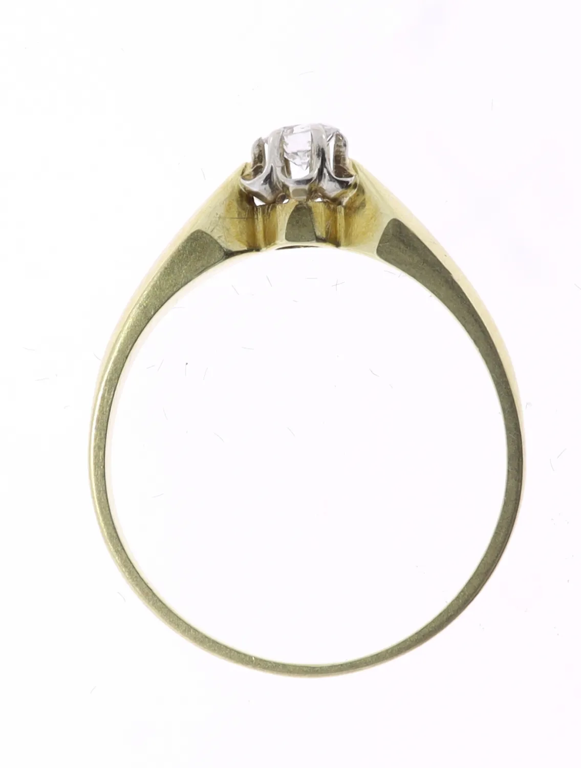 Zlatý prsten, briliant 0,17 ct