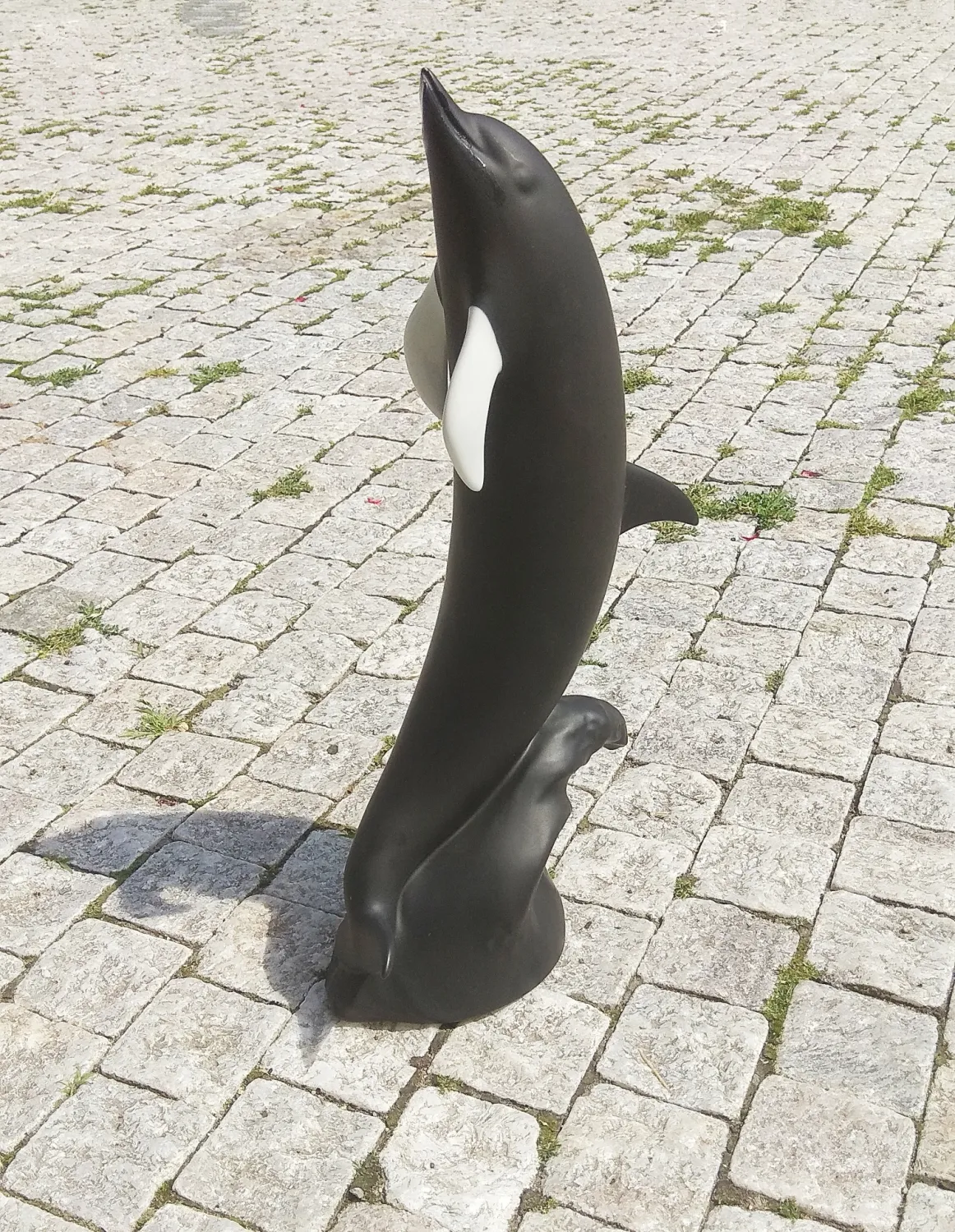 Brusel Duchcov DELFÍN, černý porcelán - 2