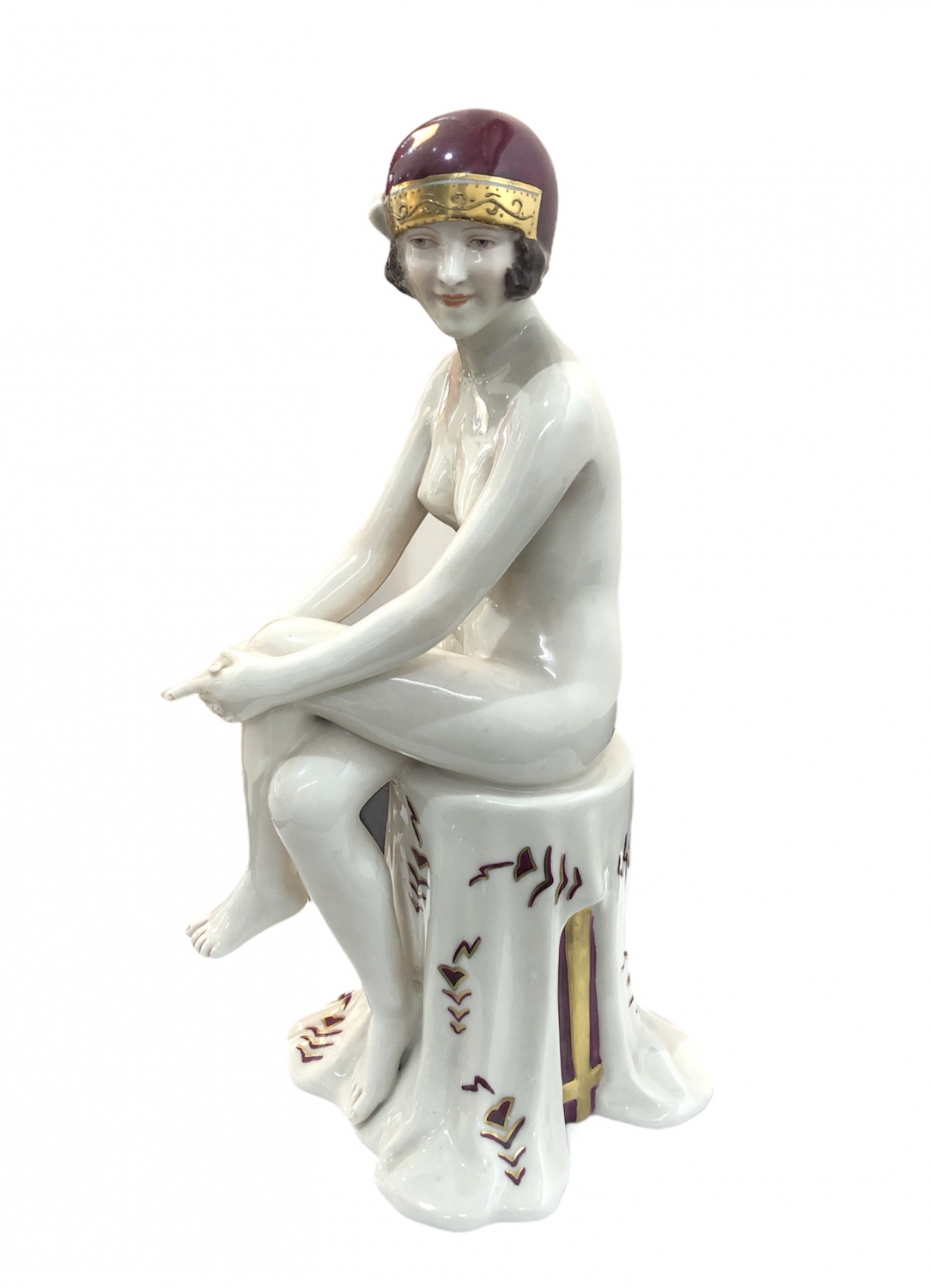 Art deco sedící žena - Royal Dux
