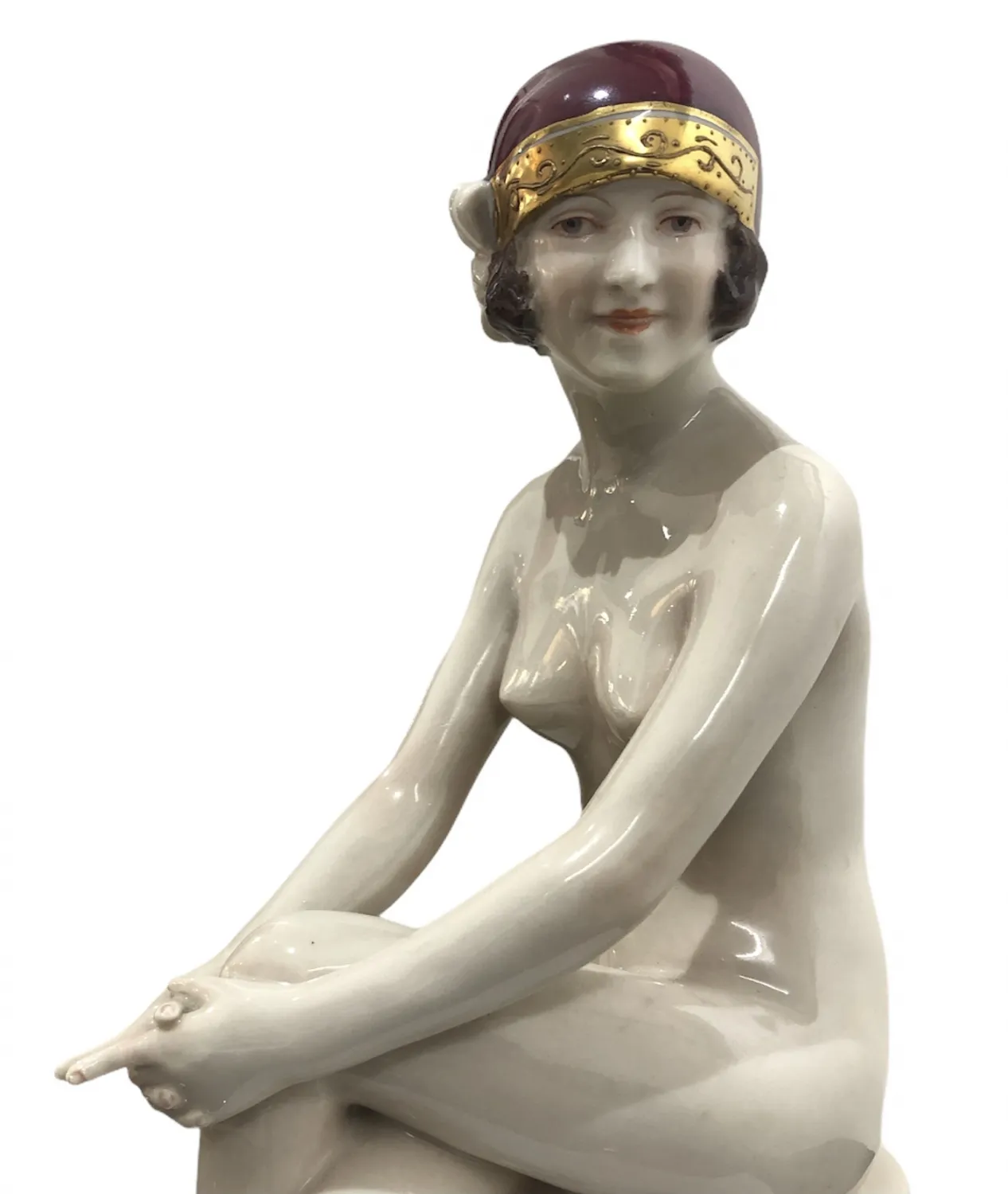 Art deco sedící žena – Royal Dux - 7