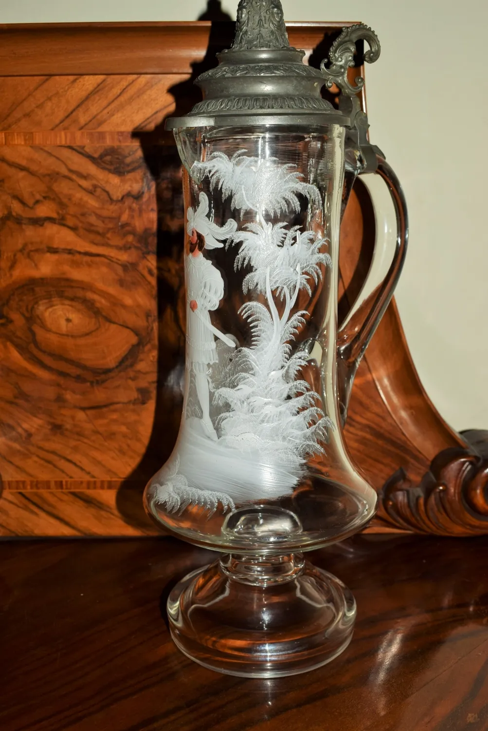 Starožitný vysoký 38 cm džbán 19. stol - 4